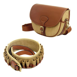 Guardian Heritage Cartridge bag and belt kit - various gauges and materials - 12G, elite canvas/leather