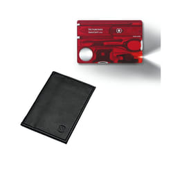 Victorinox Swiss Card Lite + pouch - manicure Swisscard kit with letter opener - red