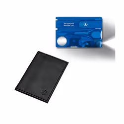 Victorinox Swiss Card Lite + pouch - manicure Swisscard kit with letter opener - blue