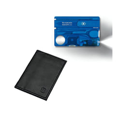 Victorinox Swiss Card Lite + pouch - manicure Swisscard kit with letter opener - blue