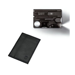 Victorinox Swiss Card Lite + pouch - manicure Swisscard kit with letter opener - onyx