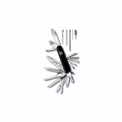 Victorinox SWISS CHAMP Swiss army knife bundle pack - with free Victorinox pouch - black/black
