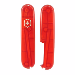 Genuine Victorinox Scales - 91mm plastic - Swiss made - translucent red