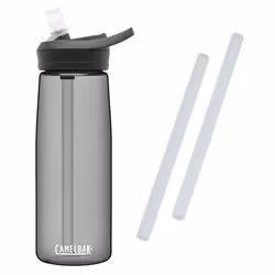 Camelbak Eddy+ water bottle 750ml/25oz - with FREE spare straws - charcoal