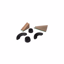 Umpire Solid Rubber Bowling Measuring Wedges 2 Round 2.8 cm 2 Semi Circle 6 cm Plus 2 Piece Hardwood Wedges 8cm & 5 cm Concav ...