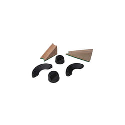 Umpire Solid Rubber Bowling Measuring Wedges 2 Round 2.8 cm 2 Semi Circle 6 cm Plus 2 Piece Hardwood Wedges 8cm & 5 cm Concave Surface