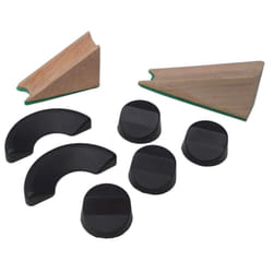 Umpire Solid Rubber Bowling Measuring Wedges 4 Round 2.8 cm 2 Semi Circle 6 cm Plus 2 Piece Hardwood Wedges 8cm & 5 cm Concave Surface