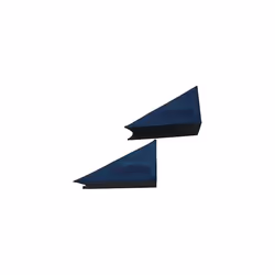 Bowling Black Anti Slip Twin Pack 5.5 cm x 3cm x 3cm Bowls Rubber Umpire Measuring Wedges Triangle Prism Shape With Cut Out Shallow Concave Top