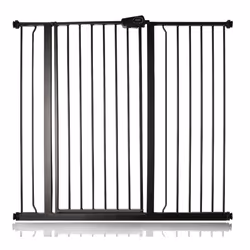 Safetots Extra Tall Pressure Fit Gate - Matt Black, 113.8cm - 121.4cm