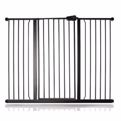 Safetots Extra Tall Pressure Fit Gate - Matt Black, 133.2cm - 140.8cm