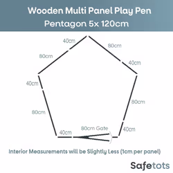 Safetots Wooden Play Den - 5 x 120cm
