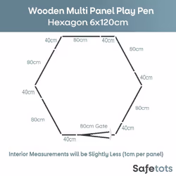 Safetots Wooden Play Den - 6 x 120cm