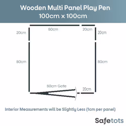 Safetots Wooden Play Den - 100cm x 100cm