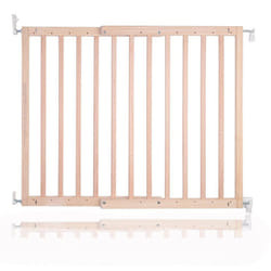 Safetots Top of Stairs Baby Gate - Natural Wood