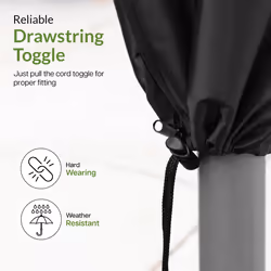 Rotary Washing Line Cover Waterproof Polyester Fabric with Zip Heavy Duty Rotary Clothes Line Cover - Weather Resistant Rotary Line Cover - Garden