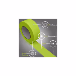 Hi Viz Cloth Tape for Safety Fluorescent Waterproof Reflective Tape Self Adhesive Sports Tape, Luminous Glow Security Tape 20m x 50mm Roll