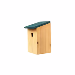 Wooden Nesting Box Traditional Wild Birds Nest House for Outdoor Garden Patio Eco Friendly bird bedroom | 11 x 12 x 21 cm (Wo ...