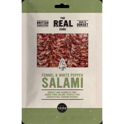 The Real Cure Fennel & White Pepper Salami - Sliced 55G