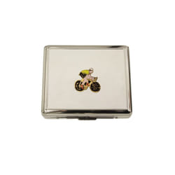 Cyclist contact lens case accessories and mirror