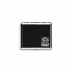 Elvis black leather covered cigarette case