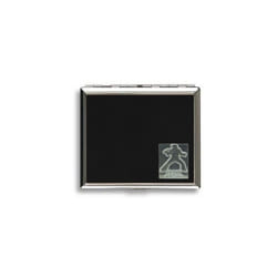 Elvis black leather covered cigarette case