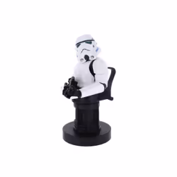 Exquisite Gaming Imperial Stormtrooper Cable Guy Phone and Controller Holder, Collectible figure, Black, White