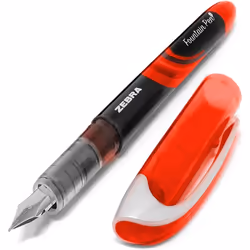 Zebra Fuente - Disposable Fountain Pen - Coloured Ink - Black, Blue, and Red