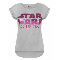 Star Wars Short Sleeved T-Shirt (Womens Grey) - X-Large