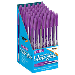 Pack of 10 Purple Ink Medium Point Nib Ultra Glide Smooth Ink Precision Ballpoint Pens