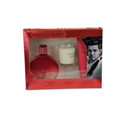 Michael Buble Passion 100ml Eau de Parfum, 100ml Body Lotion, Scented Candle Gift Set for Women