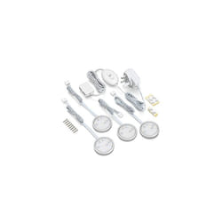 Auraglow Under Cabinet LED Puck Light Kit Set of 4 White and Colour Changing Modes Perfect for Kitchen Cupboards, Shelves and Wardrobes