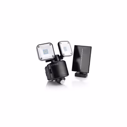 Auraglow Twin LED Outdoor Security Flood Light Hybrid Power Solar & Backup Battery PIR Motion Sensor