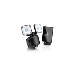 Auraglow Twin LED Outdoor Security Flood Light Hybrid Power Solar & Backup Battery PIR Motion Sensor