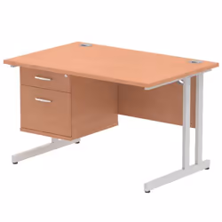 Dynamic Impulse W1200 x D800 x H730mm Straight Office Desk Cantilever