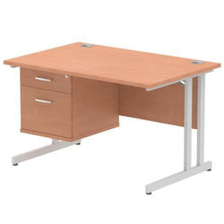 Dynamic Impulse W1200 x D800 x H730mm Straight Office Desk Cantilever