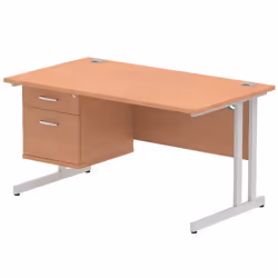 Dynamic Impulse W1400 x D800 x H730mm Straight Office Desk Cantilever