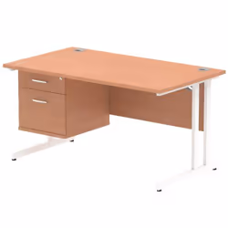Dynamic Impulse W1400 x D800 x H730mm Straight Office Desk Cantilever