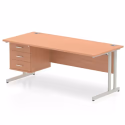 Dynamic Impulse W1800 x D800 x H730mm Straight Office Desk Cantilever