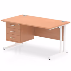 Dynamic Impulse W1400 x D800 x H730mm Straight Office Desk Cantilever