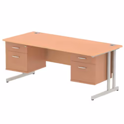 Dynamic Impulse W1800 x D800 x H730mm Straight Office Desk Cantilever