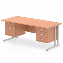 Dynamic Impulse W1800 x D800 x H730mm Straight Office Desk Cantilever