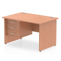 Dynamic Impulse W1200 x D800 x H730mm Straight Office Desk Panel End L