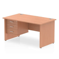 Dynamic Impulse W1400 x D800 x H730mm Straight Office Desk Panel End L