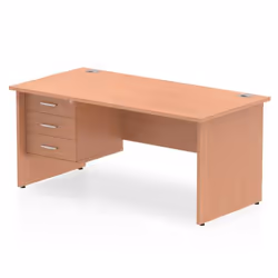 Dynamic Impulse W1600 x D800 x H730mm Straight Office Desk Panel End L