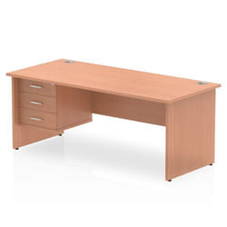 Dynamic Impulse W1800 x D800 x H730mm Straight Office Desk Panel End L