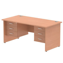 Dynamic Impulse W1600 x D800 x H730mm Straight Office Desk Panel End L