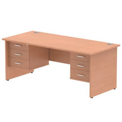 Dynamic Impulse W1800 x D800 x H730mm Straight Office Desk Panel End L