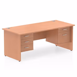 Dynamic Impulse W1600 x D800 x H730mm Straight Office Desk Panel End L