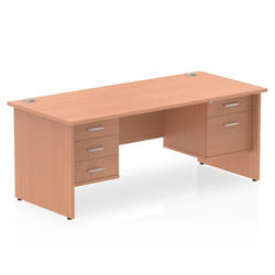 Dynamic Impulse W1600 x D800 x H730mm Straight Office Desk Panel End L