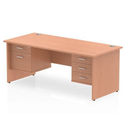 Dynamic Impulse W1800 x D800 x H730mm Straight Office Desk Panel End L